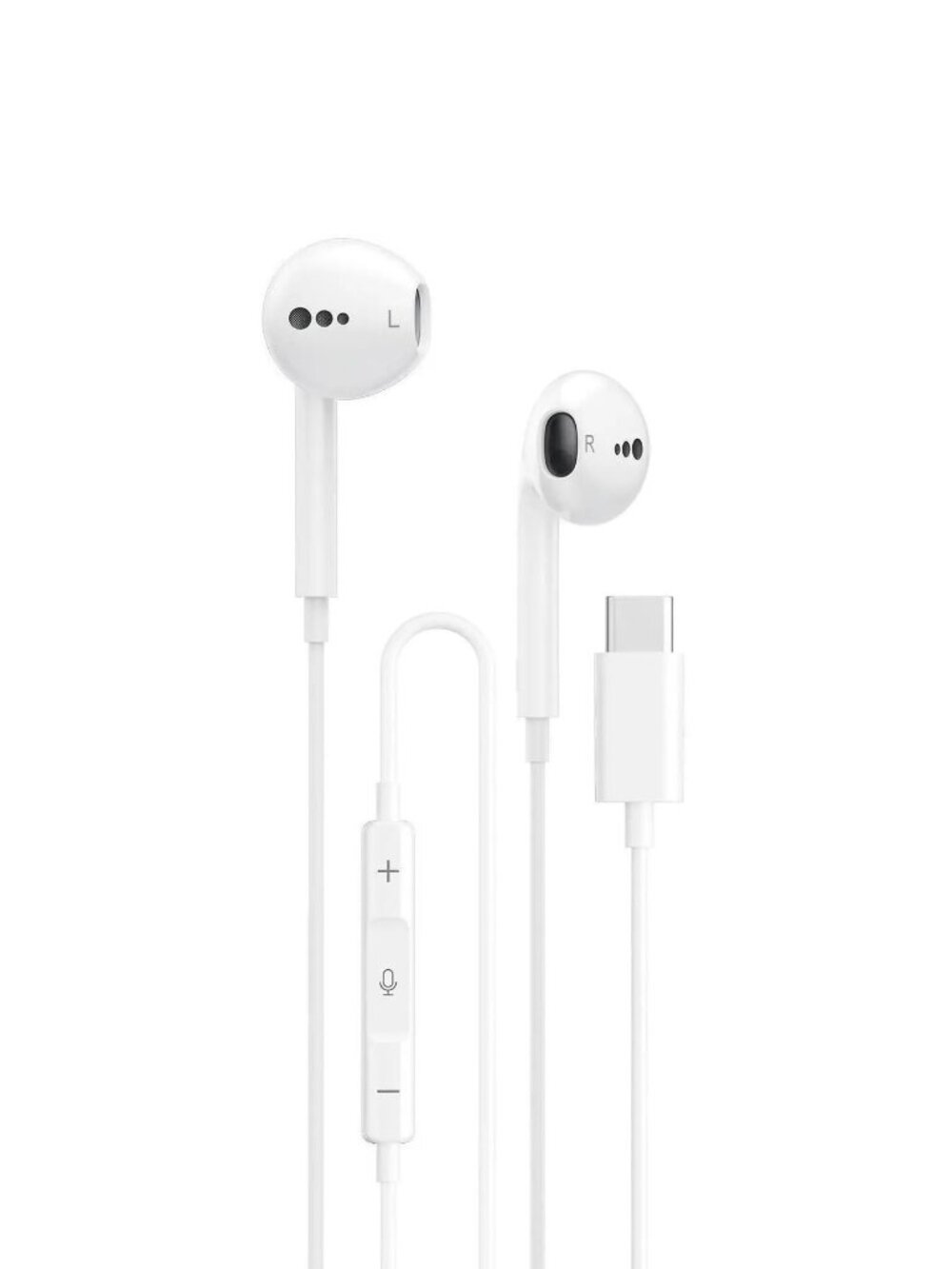 USB-C Wired Headphones Earbuds with Microphone & Volume Control iPhone Android